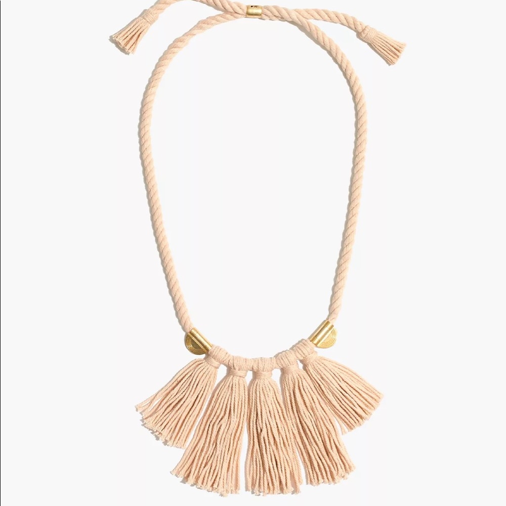 Madewell Halfmoon Tassel Statement Necklace